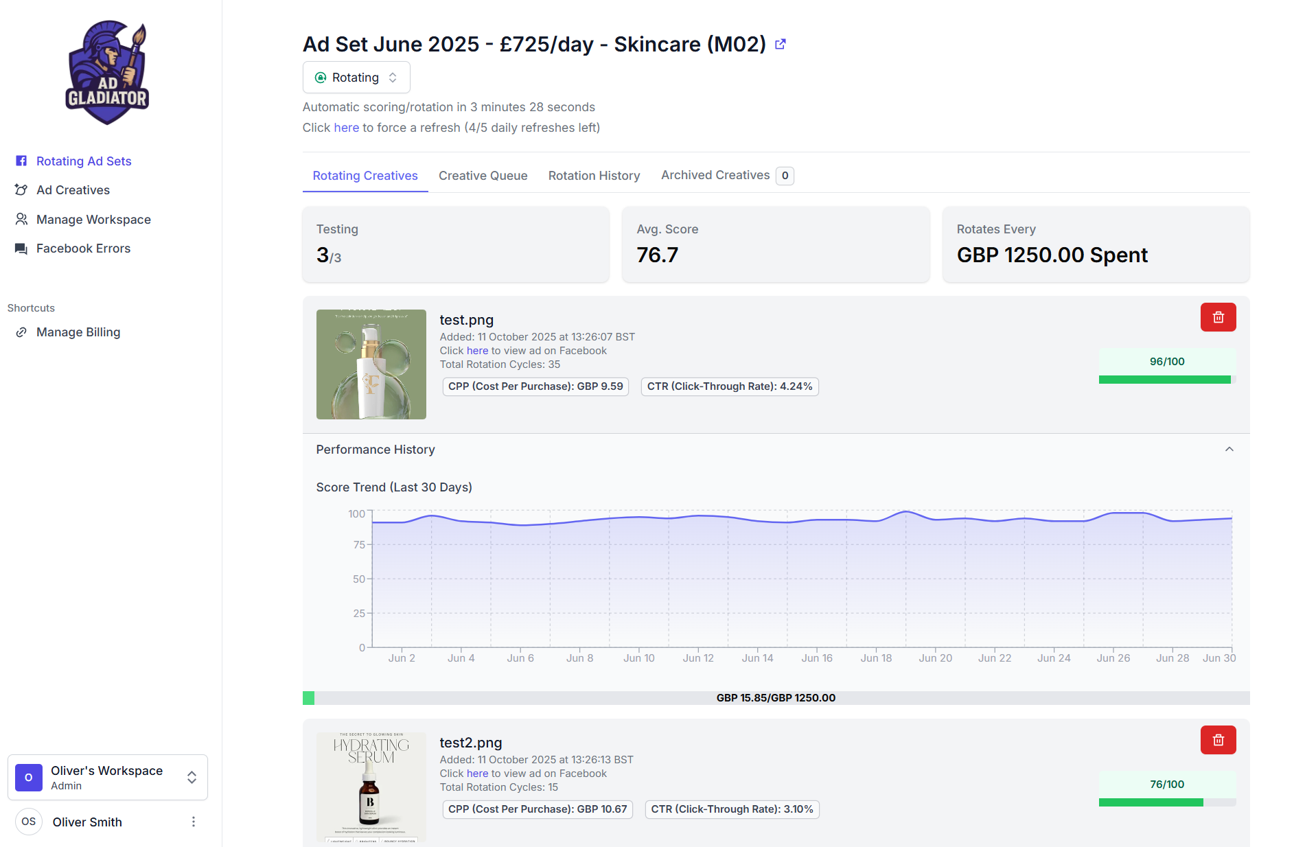 An Example Advert for Facebook